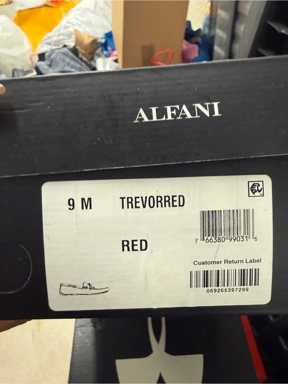 Alfani Red Suede Driving Moccasins for Men